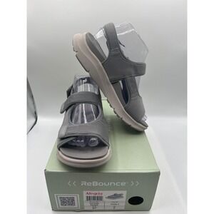 Alegria Sandie ReBounce Sandals Pebble Grey SDI-6209 Womens 7 EUR 37 New Box